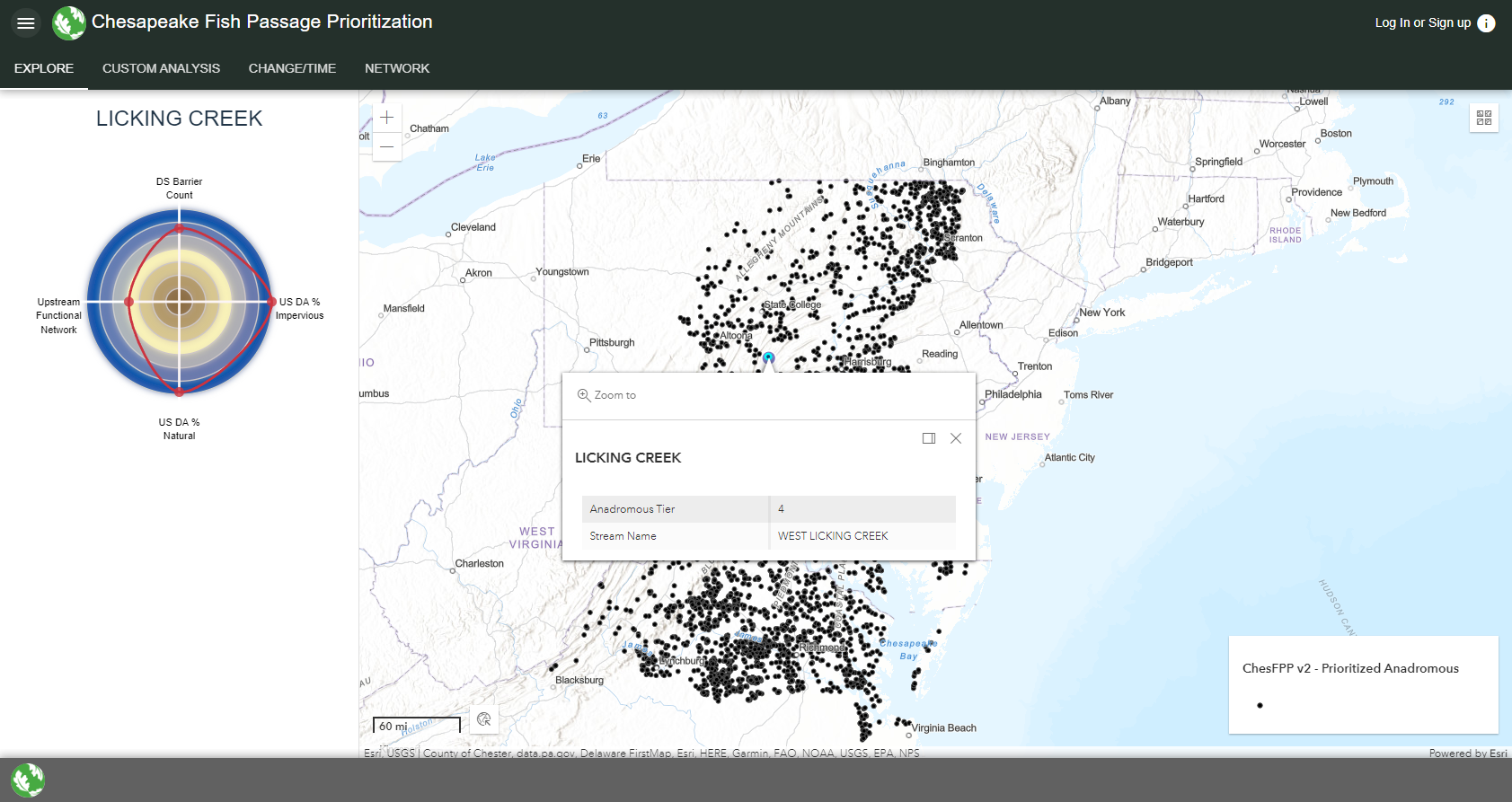 New version of the Chesapeake Fish Passage Prioritization tool