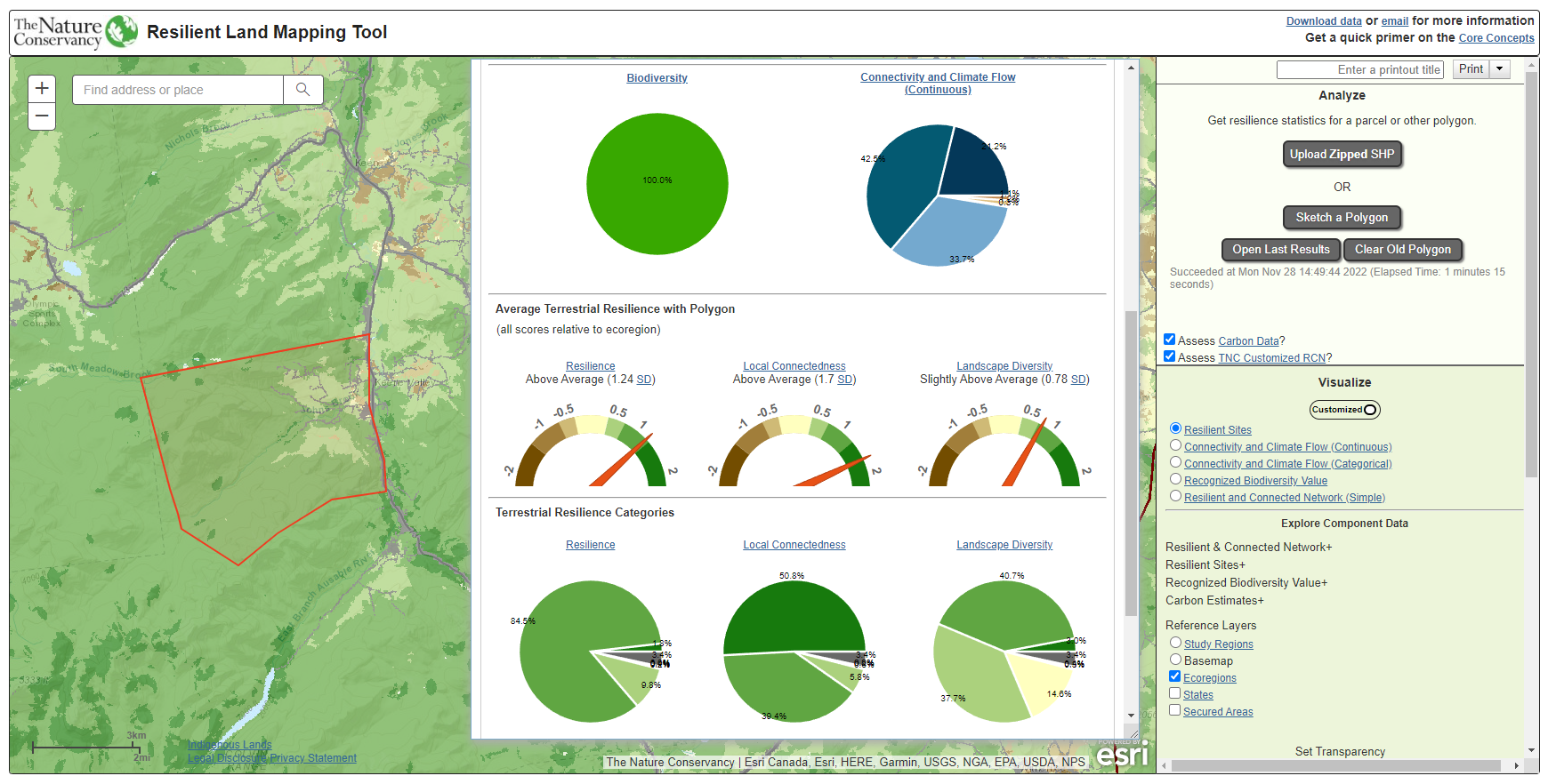 The Nature Conservancy's Resilient Land Mapping Tool